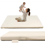 Padded 71" ×59" Large Baby Play Mat for Floor, 1.3" Thick Foam Mat with Soft Vegan Leather, Baby Tummy Time Playmat for Safe Play Area, Non-Slip Bottom, Fits 71" x59" Playpens