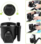 Accmor Stroller Cup Holder with Phone Holder, Bike Cup Holder, Universal Cup Holder for Uppababy Nuna Doona Strollers, 2-in-1 Cup Phone Holder for Stroller, Bike, Wheelchair, Walker, Scooter