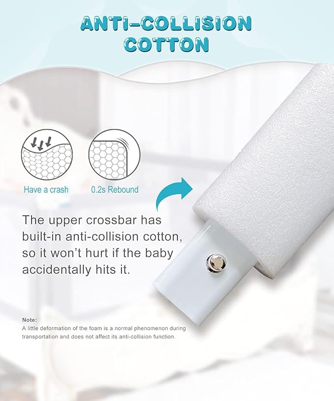 MBQMBSS 2 Pack Toddler Bed Rail Guards for King and Queen Size Beds, Stable Protective Side Railing for Kids Children