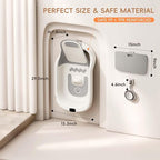 Baby Bathtub for Newborn to Toddler, Reclining Newborn Bathtub, Adjustable Baby Tub with Bath Kneeler Pad & Clean Rinse Cup, 0-36 Months (Gray)