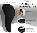 Kitsch Detangler Brush – Gentle Curly Hair Brush with Flexible Bristles for All Hair Types - Wet or Dry | Detangling Hair Brushes for Women & Men, Adults & Kids - Black