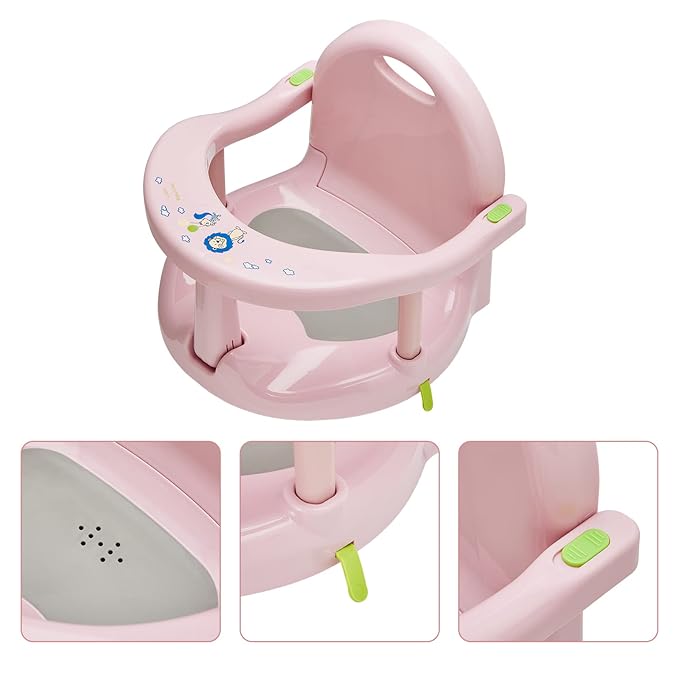 Foldable Baby Bath Seat - Non Slip Bathtub Chair for Baby Sitting Up, 6-18 Months
