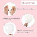 RUBFAC 129pcs White Balloons Different Sizes 18 12 10 5 Inch for Garland Arch,Party Latex Balloons for Birthday Party Wedding Anniversary Baby Shower Party Decoration