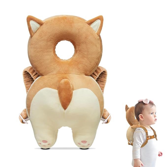 Baby Head Protector,Adjustable Baby Head Protection Backpack (Corgi)