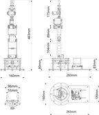 Robotic Arm Kit 6DOF Programming Robot Arm with 5 Servo, Handle, Mechanical Claw and More, PC Software APP Control with Tutorial