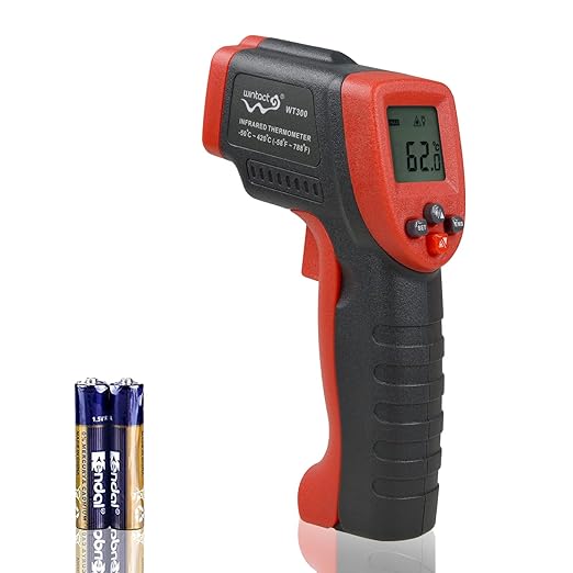 Wintact Infrared Thermometer Temperature Gun, Non-Contact Digital Surface Laser Heat Temp Gun for Kitchen Cooking Food Pizza Oven Grill Fridge -58℉ to 788℉
