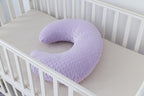 Nursing Pillow and Positioner Breastfeeding and Bottle Feeding, Propping Baby, Tummy Time, Sitting Support for Baby Boy Girl, with Removable Dots Cover (Lavender)