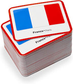 Menique Flags of Europe Memory Matching Game – 100 Cards (50 Pairs) with Flag, Country & Capital – Educational Geography Game for Kids and Adults