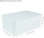 Diaper Wipes Dispenser, Tissue Storage Box Case, Wet Wipe Dispenser Holder with Lid for Home, Office, Cars (White)