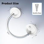 2 Pack Refrigerator Lock with Sticky Adhesive Pads, Child Proof Refrigerator/Fridge/Freezer Door Lock for Toddlers and Kids, Baby Safety Locks for RV Refrigerator, Cabinets and Drawers, Oven (Patent)