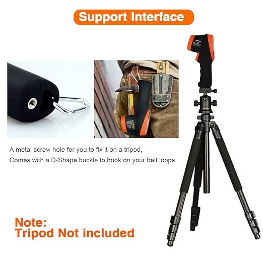 BTMETER BT-1800 Non Contact Pyrometer High Temperature Infrared Thermometer Gun -58°F ~3272°F (-50~1800℃) DS 50:1 for Metal Melting Furnace Forge Kiln Tempe Tester (Not Accurate for Human Temp)