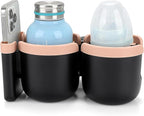 Accmor Stroller Cup Holder with Phone Holder, Bike Cup Holder, Universal Cup Holder for Uppababy Nuna Doona Strollers, 2-in-1 Cup Phone Holder for Stroller, Bike, Wheelchair, Walker, Scooter