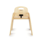 Foundations Simple Sitter 13” Low Wood Feeding Chairs, Wide No-Tip Base, Adjustable Safety Harness, Stackable Wood Toddler Chairs with Food Service Grade Finish, 2 Pack