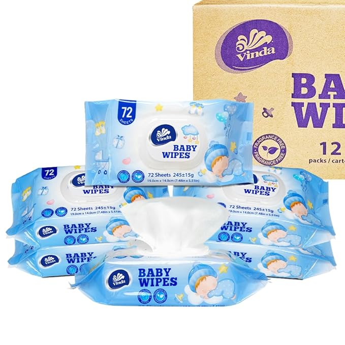 Natural Care Baby Wipes, Hypoallergenic, 6 Flip-Top Packs, 432 Total Wipes (72 Wipes per pack)