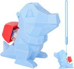 3D Printed Dinosaur Keyboard Fidget Toy for Adults Clicker Keychain Sensory Toys for Anxiety Stress Relief (Blue Dinosaur)