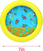 Musfunny Ocean Drum Wave Bead Drums Gentle Sea Sound Music Gift Musical Educational Sea Sound Drum Tool for Kid Child Baby (Yellow)