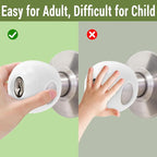 Child Safety Door Knob Covers 4 Pack Reusable Baby Proof Door Knob Locks Baby Proof Door Handle Protector for Kids Universal Fit Easy Grip Lockable Design No Tools Needed