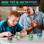 Metal Fidget Spinner Luminous Heavy Duty Ball Fidget Toy Desk Decoration for Stress Relief, Cool Stuffer Gadget Party Favor Birthday Gift for Kid Adult