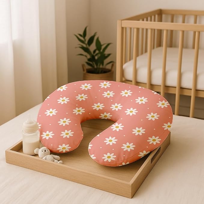 Nursing Pillow Covers 2 Pack, Breastfeeding Pillow Slipcovers Soft and Stretchy, Nursing Covers for Baby Girls Boys Newborn