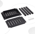 Psilvam Poly Lumber Shower Bench with Storage Shelf, Non-Slip Design, Water Resistant for Bathroom & Living Room (Black)