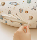 Nursing Pillow Covers 2 Pack, Breastfeeding Pillow Slipcovers Soft and Stretchy, Nursing Covers for Baby Girls Boys Newborn (Stellar Adventure)