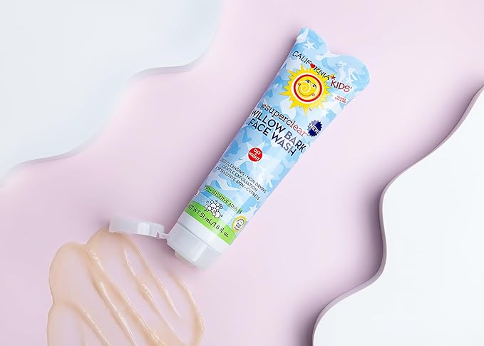 California Kids Face Wash | Gentle Exfoliating Face Wash For Kids + Teens | Mild Salicylic Acid Cleanser For Sensitive Skin | 1.8 oz. / 51 mL