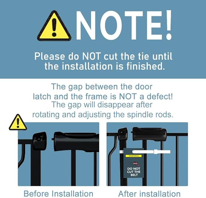 Narrow Baby Gate 24 to 29 Inch Wide Pet Gate Pressure Mounted No Drill Safety Gate Walk Through Metal Child Gate for Kids Stairs or Pets Indoor Black