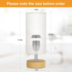 Small Table Lamp for Bedroom - Bedside & Desk Lamp, Minimalist Nightstand Light for Kids, Living & Office Room