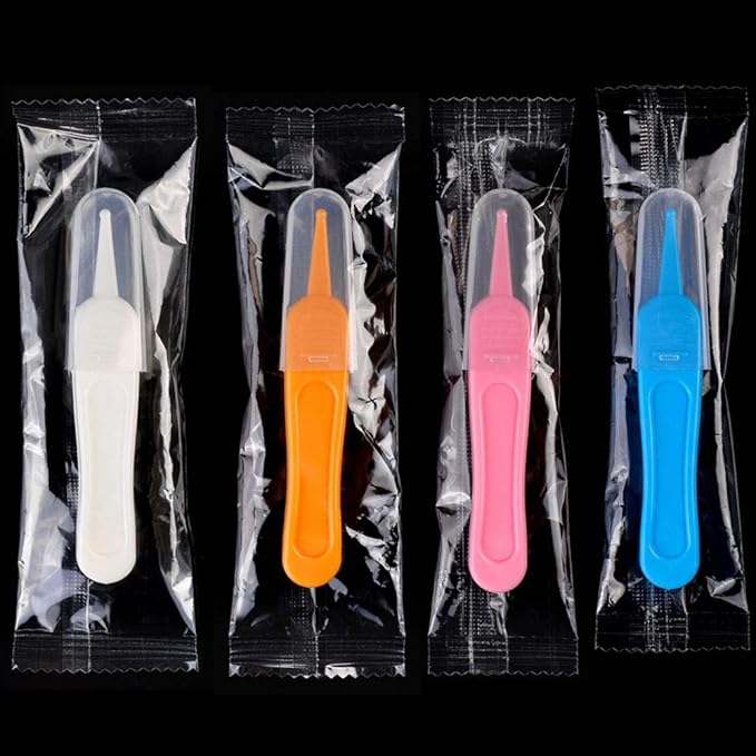 4 Pieces Nose Cleaning Tweezers Safe and Effective Clip Care Ear Nose Navel Clean Tool Nipper Plier Pincet Forceps