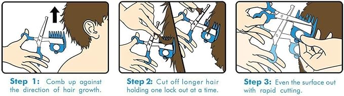 Calming Clipper® - The Silent, Gentle Haircutting Kit for Children with Autism and Sensory Sensitivity - Includes Barber Cape (21pcs RH + Sharpener)