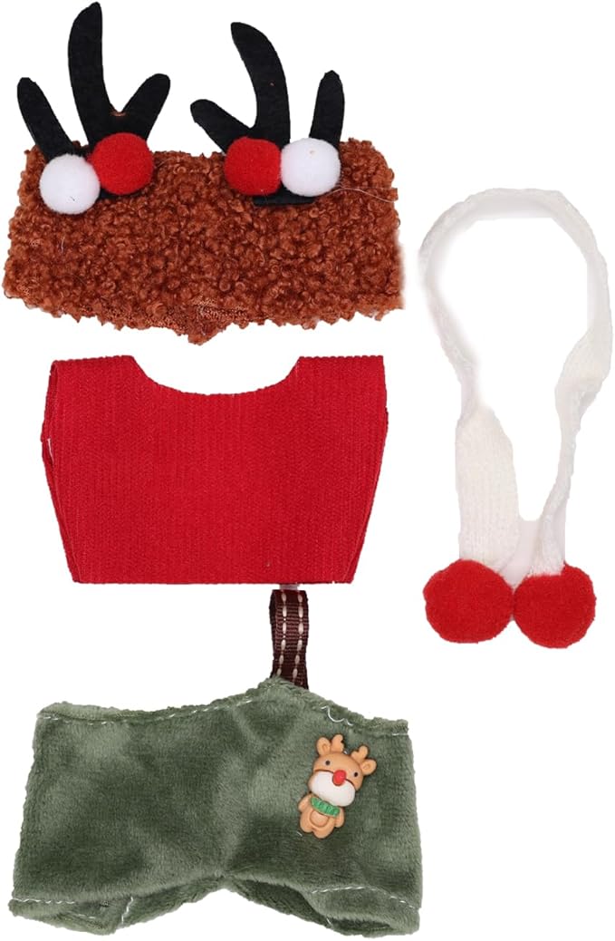 Christmas Clothes for 15/17cm Dolls(NO Doll) - Outfit for with Accessories Suit - Clothes Set for Dolls Dress Up