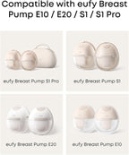 eufy Original Dust Cover (2-Pack) for Wearable Breast Pump E10/E20/S1/S1 Pro, Leak-Proof and Dust-Proof Breast Pump Replacement Parts