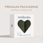 Comfy Cubs Muslin Baby Washcloths 10 Pack - Soft 6-Layer Cotton Wash Cloths for Sensitive Skin - 10"x10" Large, Gentle, Absorbent Infant Essentials for Newborn and Toddlers - Kelp