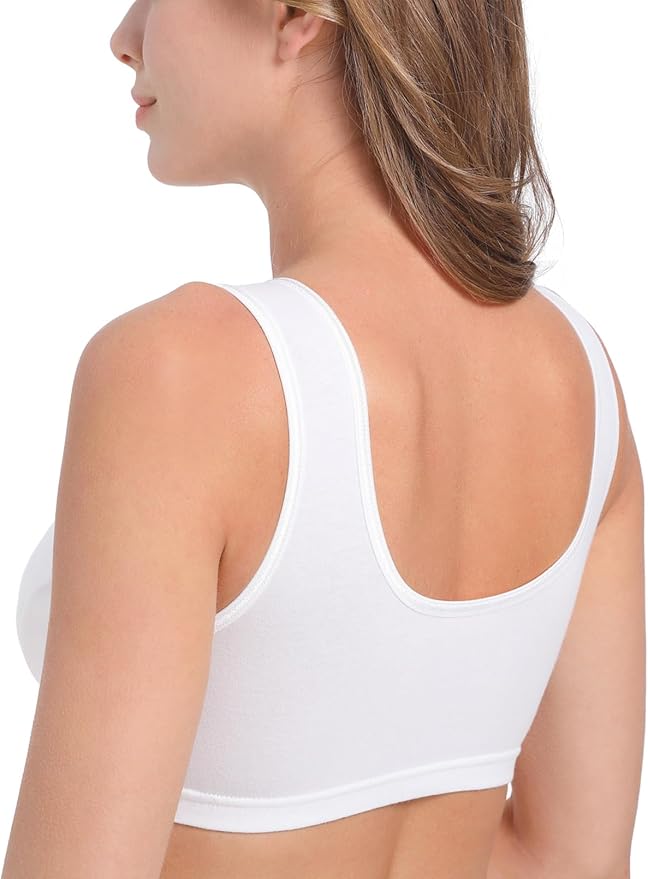 SUIEK 4 Pack Nursing Sleep Bra Maternity Bralette Cotton Breastfeeding Bras