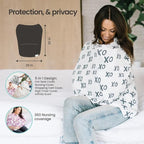 Copper Pearl Multi-Use Cover: Car Seat Covers, Nursing Cover, and Stroller Cover for Sun - Stretchy Fabric, All-Season Use, Stylish Designs, Easy Access for Moms - Nicholas