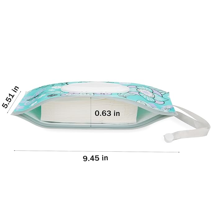 PandaEar 4 Pack Baby Wipe Dispenser, Portable Wipe Holder Refillable Baby Wipes Container Wet Wipe Pouch or outings and Travel