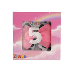 Birthday Hair Bow for Baby Girls 1 2 3 4 5 6 Years Sprinkle Decorations Party Hair Accessories for Five 5th Birthday Cow Print Cowgirl