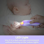 Baby Nail Trimmer Electric, 6 in 1 Baby Nail File Clippers Infant Grooming Kit Manicure Set for Toddler or Adults, Purple