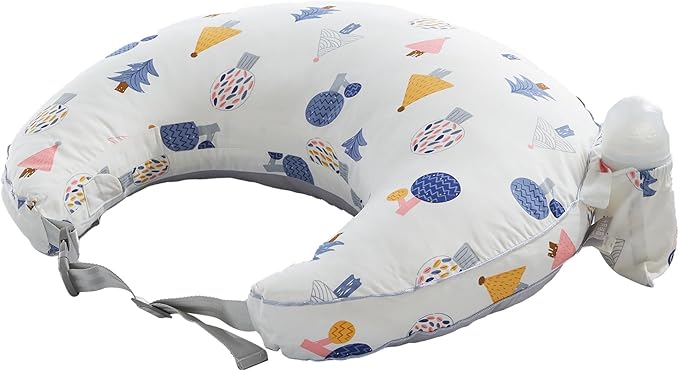 Nursing Pillow for Breastfeeding & Bottle Feeding –Breastfeeding Pillow with Adjustable Waist Strap, Feeding Pillow for Tummy Time,Removable Cotton Cover for Mom Comfort (Forest)