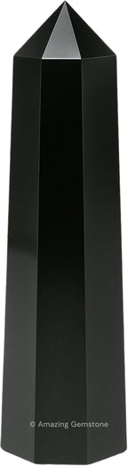 Amazing Gemstone Black Obsidian Crystal Towers ~ Natural Healing Crystal Point Obelisk for Reiki Healing and Crystal Grid (2" to 3" Inch)