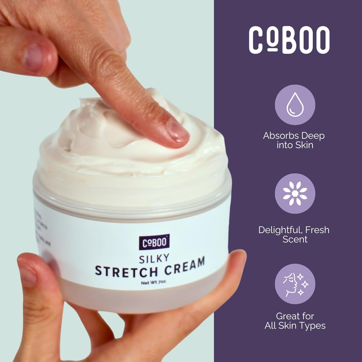 Silky Stretch Cream | Maternity Stretch Mark Cream for Pregnancy | Paraben Free 7oz Formula to Reduce Stretch Marks & Improve Skin Elasticity | Refreshing Scent