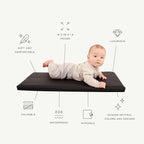 Gathre Baby Changing Pad, Made of Premium, Soft, Water-Resistant Vegan Leather, Portable Playmat for Babies, Use at Home Nursery or During Travel - Ivory