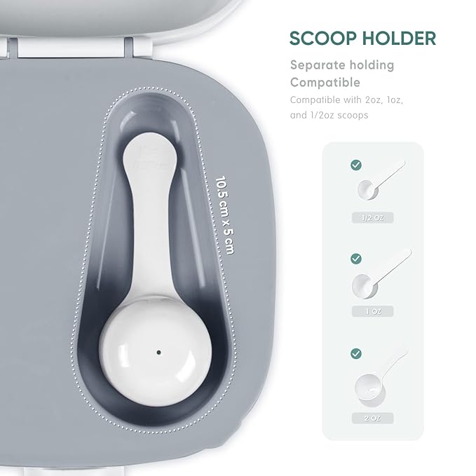 Termichy Milk-Powder Formula Dispenser Container: 14OZ Baby Formula Storage Container for Travel - Portable Formula Holder 400g