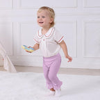 Newborn Toddler Baby Girl Pants Leggings Ribbed Straight Flare Infant Girl Pants Leggings Bell Bottoms 5 Packs