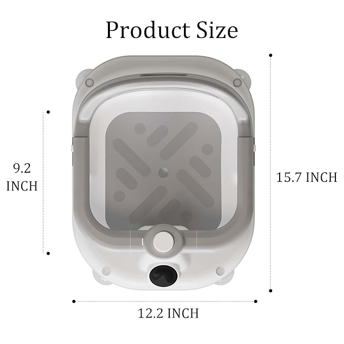 Baby Bath Seat for Infants 6 Months & Up - Adjustable Sitting up Bathtub Chair with Surround Design & Temperature Sensor, Non-Slip 4-Suction Base for Infant Bath Safety (Grey)
