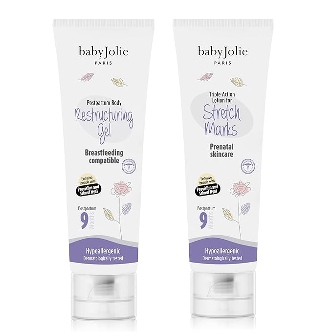 Baby Jolie Stretch Mark Cream for Pregnancy | Triple Action Lotion for Stretch Mark Prevention (Set)