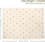 Heart Baby Blankets for Girls, Soft Nursery Minky Blankets with Muslin and Dotted Fleece Back 30x40 inches, Receiving Bed Quilt for Newborn, Infants, Toddlers