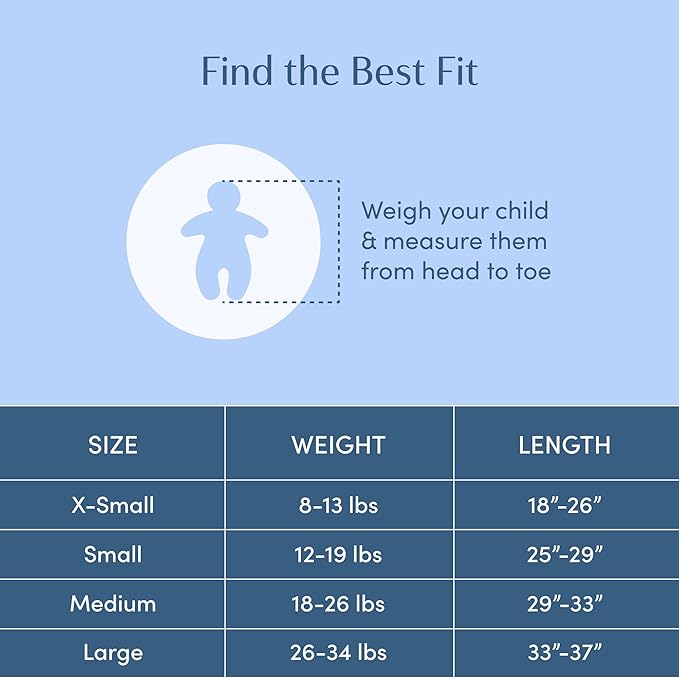 SleepingBaby Zipadee-Zip Transition Swaddle - Cozy Baby Swaddle Blanket with Zipper Convenience - Roomy Wearable Blanket for Easy Diaper Changes - Classic Grey, Large (12-24 Month)