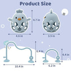 Baby High Chair Suction Toys Teething Chew - Baby Table Toys, Teething Toys Silicone Teethers, Food Grade Silicon for 6 12 18 Months (Blue)