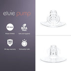 Elvie Pump Breast Shield - 24mm | 2 Pack Nipple Shield Flange for Pumping Breast Milk | Breast Feeding Essentials for Electric Breast Pumps | BPA Free Breast Shells | Breast Pump Bra Compatible